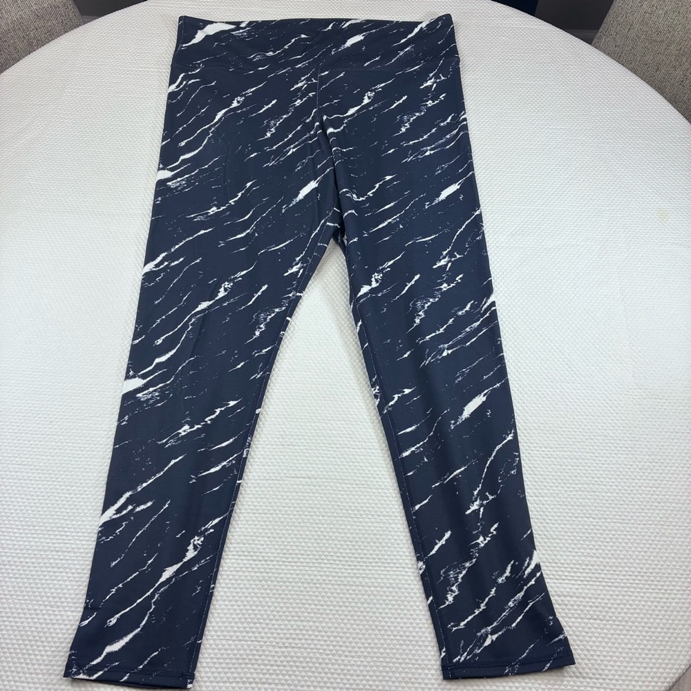GAP Navy Leggings with White Marble Streaks